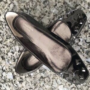 Simply Vera Vera Wang Black Faux Patent Leather Flats